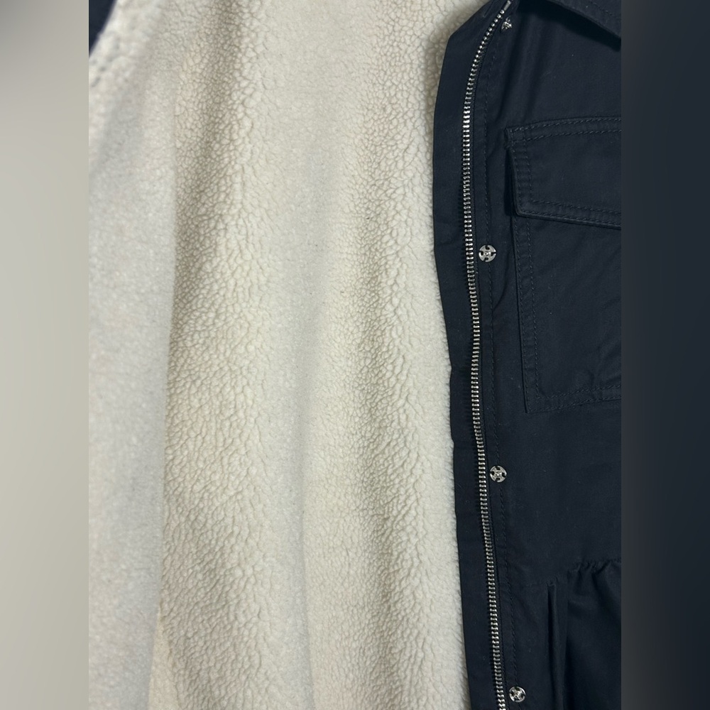 Kate Spade Broome Street peplum coat, black, fleece lined, women’s size medium. - Picture 4 of 10